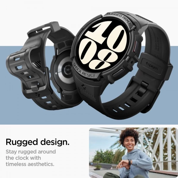 Браслет  Spigen Rugged Armor Pro Galaxy Watch 6 (40 мм) Matte Black Case