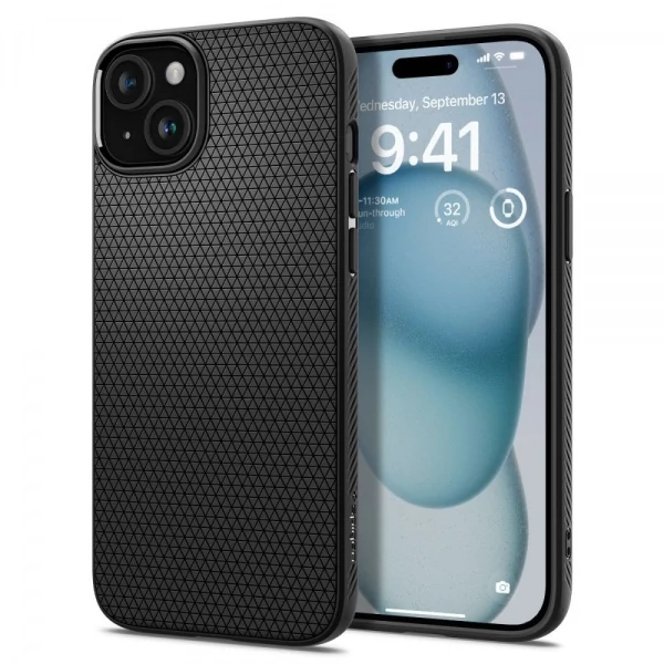 Чехол SPIGEN iPhone 15 Liquid Air Matte Black Case