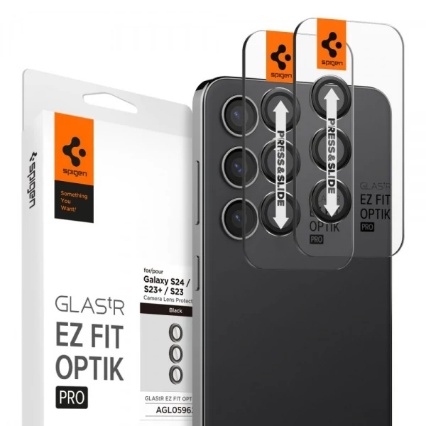 Защитная пленка для камеры Spigen Optik.tr EZ FIT Camera Protector 2-pack Galaxy S24 / S23 / S23 Plus Black