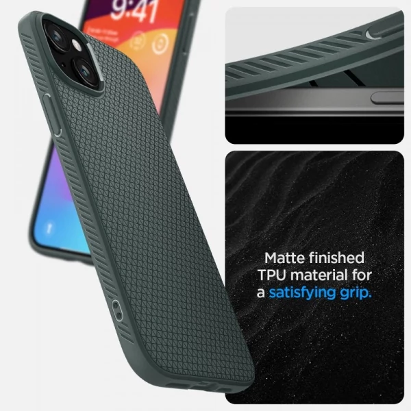 Чехол Spigen Liquid Air iPhone 15 Abyss Green Case