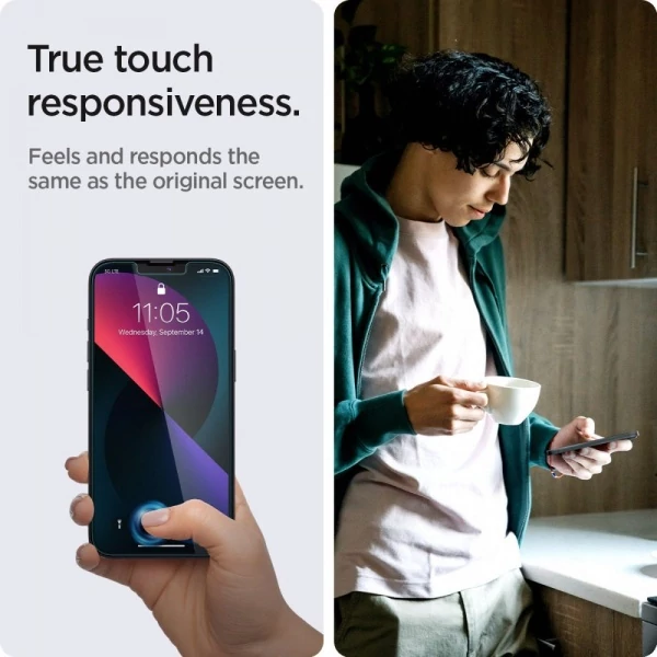 Закаленное стекло SPIGEN iPhone 16E / 14 / 13 Pro / 13 Glas.Tr  EZ FIT 2-Pack