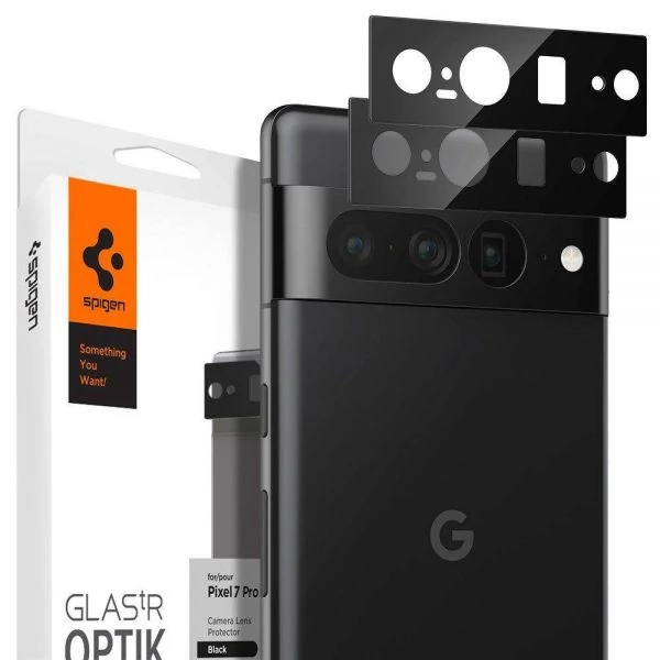 Стекло защитное Spigen Optik.tr Camera Protector 2-pack Google Pixel 7 Pro Black