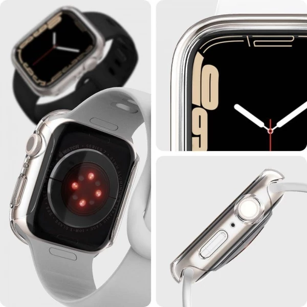 Чехол SPIGEN Thin Fit Apple Watch 7 8 9 41 мм Прозрачный