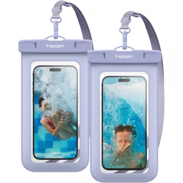 Spigen A601 Чехол водонепроницаемый универсальный WATERPROOF CASE 2-PACK AQUA BLUE