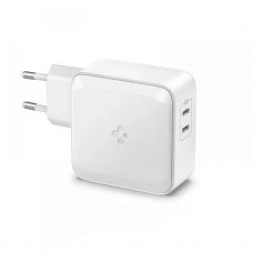 SPIGEN PE2007EU POWERARC 2-PORT NETWORK CHARGER Зарядное устройство PD60W QC3.0 WHITE