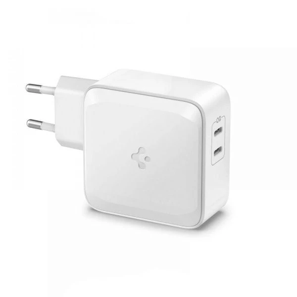 SPIGEN PE2007EU POWERARC 2-PORT NETWORK CHARGER Зарядное устройство PD60W QC3.0 WHITE