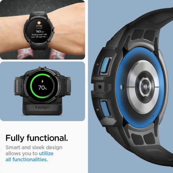 Браслет  Spigen Rugged Armor Pro Galaxy Watch 6 (40 мм) Matte Black Case
