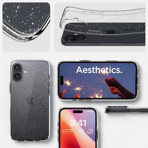 Чехол SPIGEN LIQUID CRYSTAL IPHONE 16 PLUS GLITTER CRYSTAL