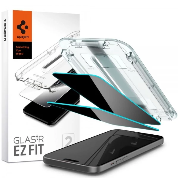 Закаленное стекло Spigen Glas.tr EZ FIT 2-pack iPhone 15 Privacy