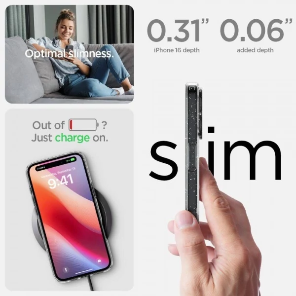 Чехол SPIGEN LIQUID CRYSTAL IPHONE 16 PLUS GLITTER CRYSTAL