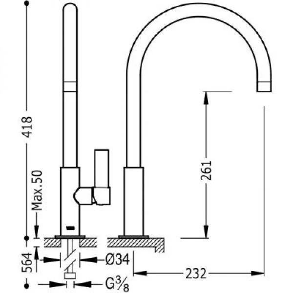 Смеситель Tres Class-Tres 20544001