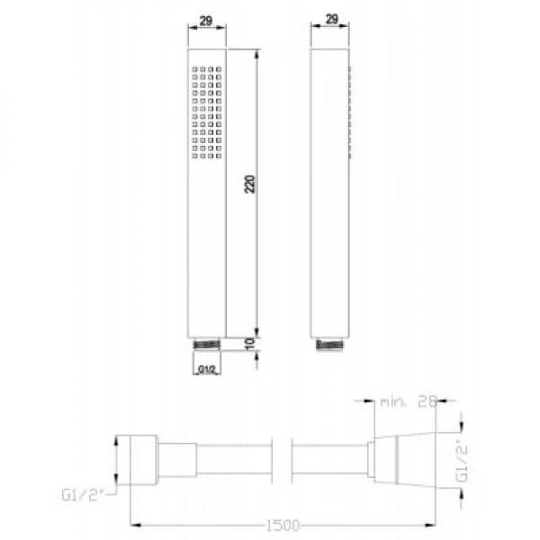 Душевая система Invena Glamour BS020K4