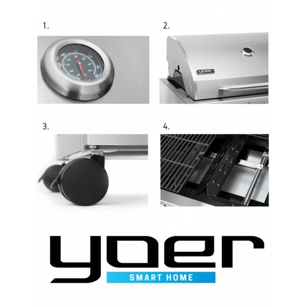 Газовый гриль Yoer SteakMaster GG01S 4 + 1