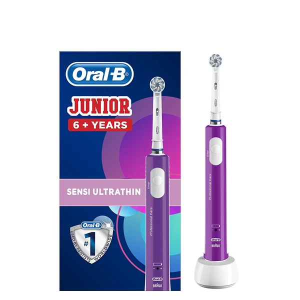 Зубная щетка Oral-B D16 Junior Purple для детей 6+ (3 нас.) + рожок ЕС