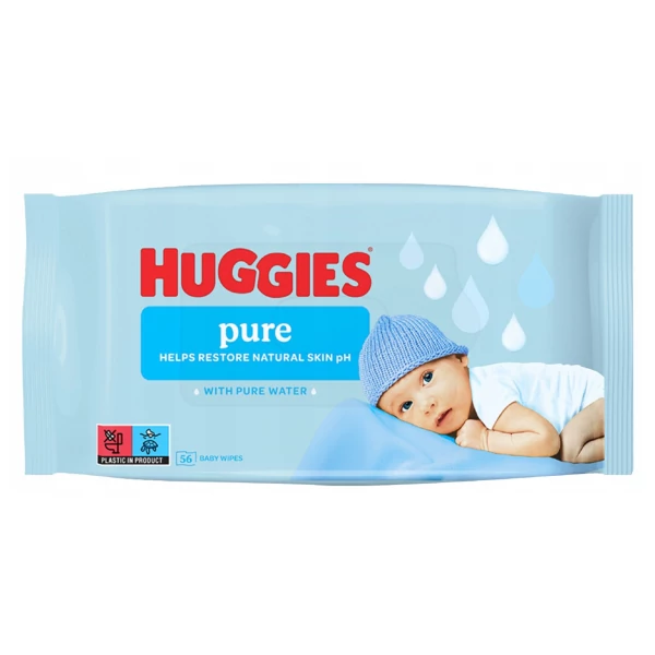 Влажные салфетки Huggies Pure 56 шт ЕС