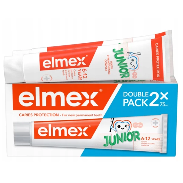 Детская зубная паста Elmex Junior против кариеса с 6 до 12 лет (75 мл.) 2 шт ЕС