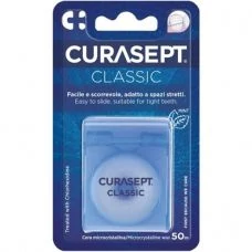 Зубная нить CURASEPT CLASSIC вощеная с мятным ароматом 50 м ЕС
