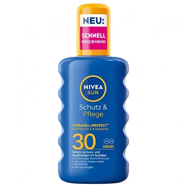 Солнцезащитный спрей Nivea Sun Protect &amp; Care SPF 30 200 мл ЕС