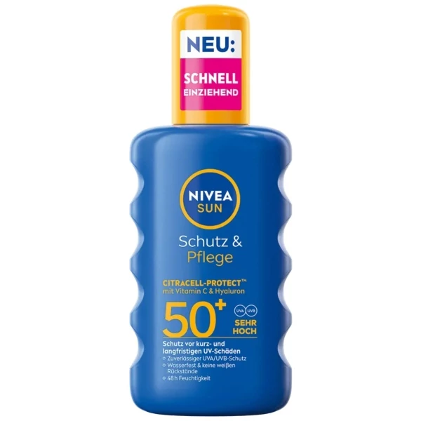 Солнцезащитный спрей Nivea Sun Protect &amp; Care SPF 50 200 мл ЕС