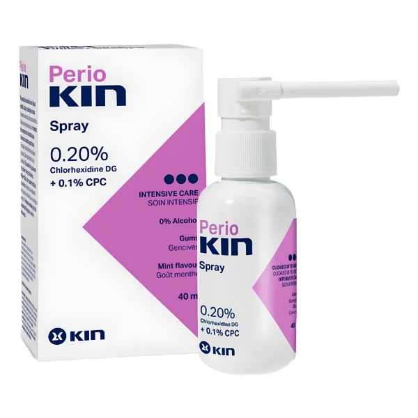 Антибактериальный спрей Kin Perio без спирта от гингивита с хлоргексидином 0,20% 40 мл ЕС