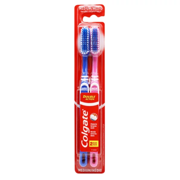 Зубная щетка Colgate Double Action средней жесткости 2 шт ЕС