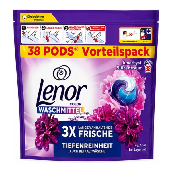Капсулы для стирки Lenor Amethyst 38 шт ЕС