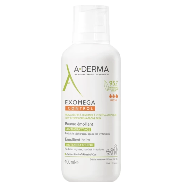 Бальзам-эмолент A-Derma Exomega Control для сухой и атопичной кожи 400 мл ЕС