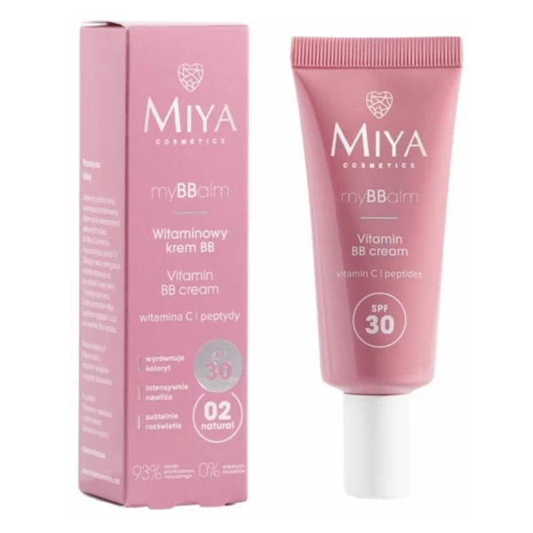BB-крем Miya Cosmetics myBBalm 02 Natural SPF30 с витаминами для выравнивания тона кожи 30 мл ЕС