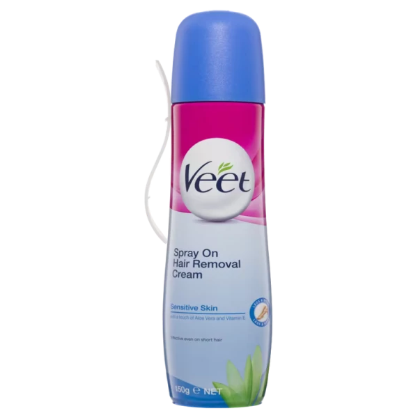 Крем для депиляции в спрее для чувствительной кожи Veet с лопаточкой для нанесения 150 мл ЕС