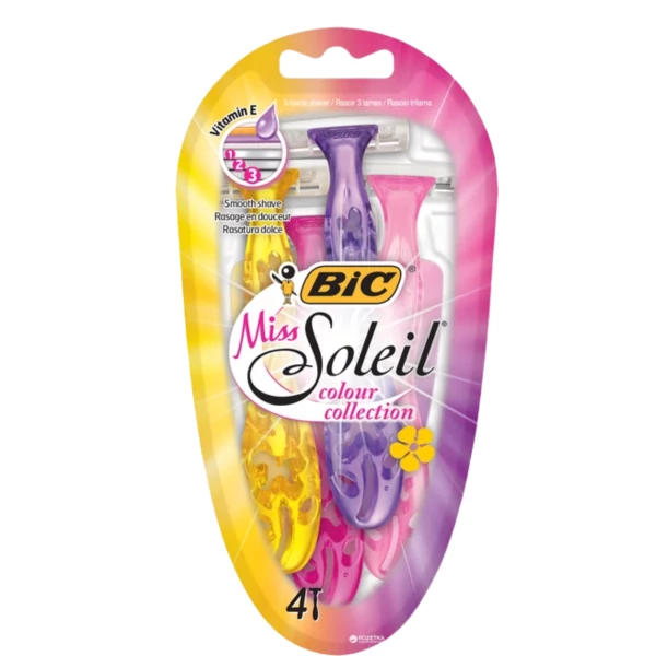Набор одноразовых бритвенных станков Bic Miss Soleil Colour Collection 4 шт ЕС