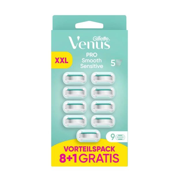 Сменные кассеты (лезвия) Gillette Venus Pro Smooth Sensitive 9 шт ЕС