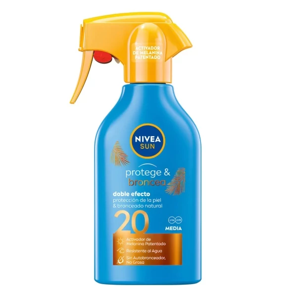 Спрей для загара Nivea Sun Protect &amp; Bronze SPF 20 с активатором меланина 250 мл ЕС