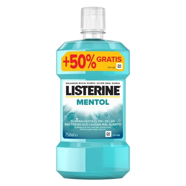 Ополаскиватель для полости рта Listerine Menthol Fresh Breath 750 мл ЕС