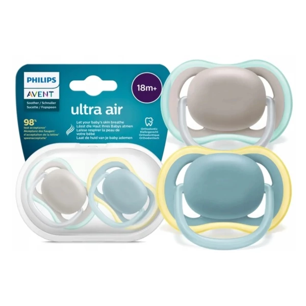 Ортодонтические пустышки Philips SCF349/01 Avent Ultra Air от 18 месяцев 2 шт ЕС