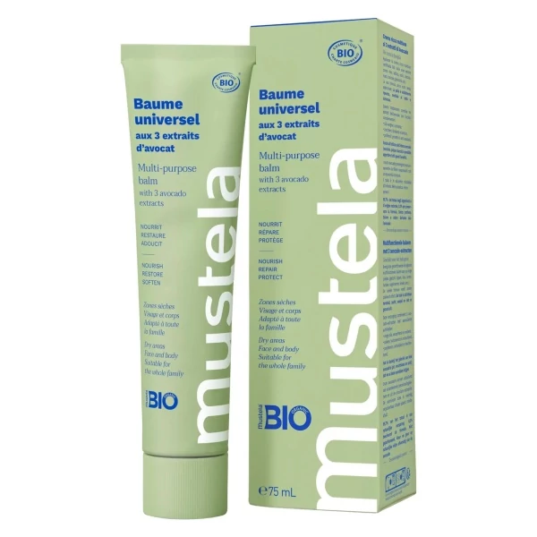 Детский бальзам для тела Mustela Universal Balm Bio с 3 экстрактами из авокадо 75 мл ЕС