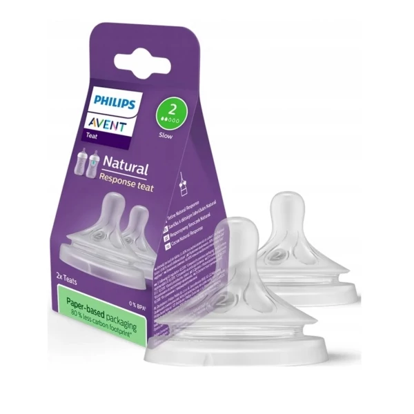Силиконовая соска Philips Avent Natural SCY962/02 с рождения 2 шт ЕС