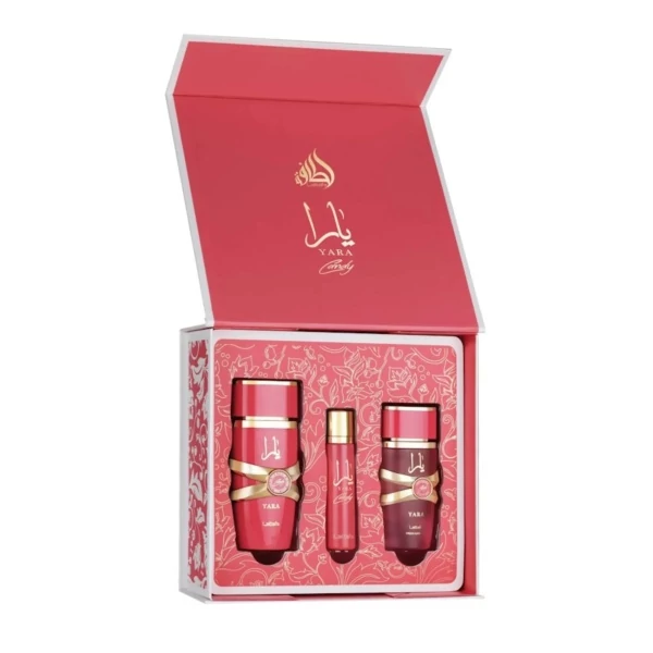 Набор Lattafa Yara Candy EDP 100 мл + EDP 12 мл + спрей для волос 50 мл ЕС