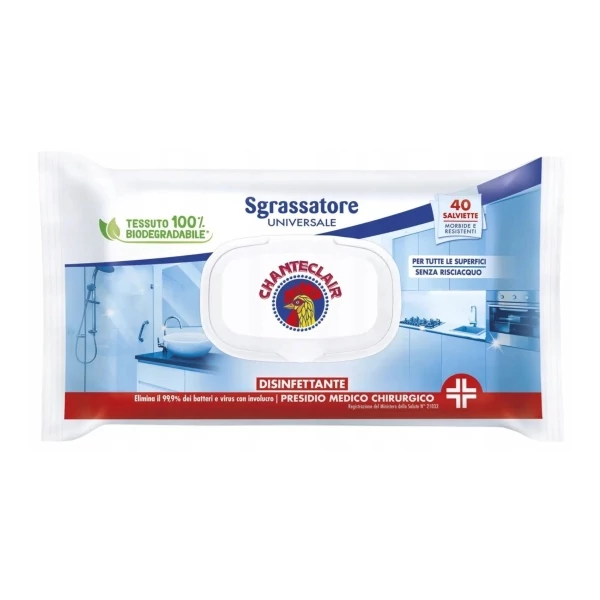 Дезинфицирующие салфетки ChanteClair Sgrassatore 40 шт ЕС