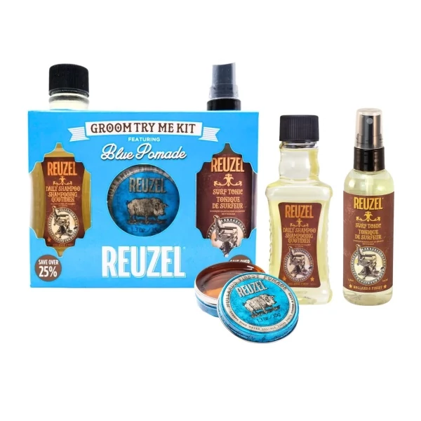 Мужской набор для ухода за волосами Reuzel Groom Try Me Kit Blue Pomade ЕС