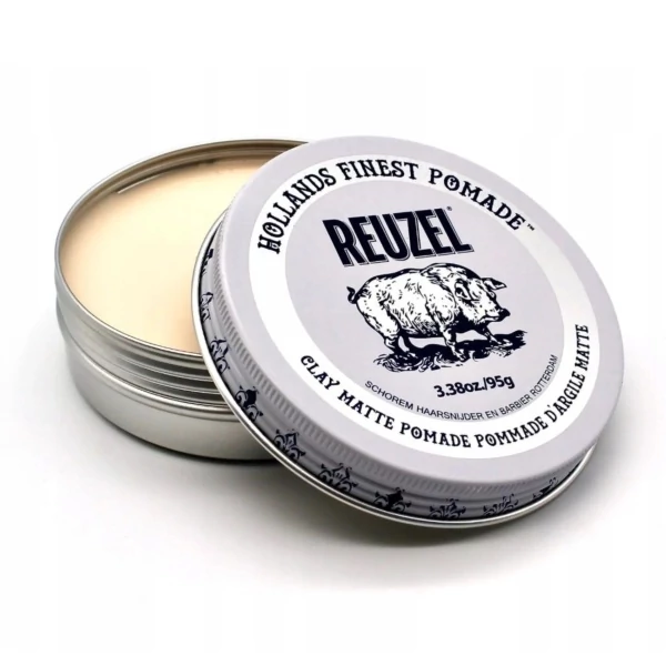 Глина для укладки волос Reuzel Clay Matte Pomade Pig средней фиксации 95 г ЕС