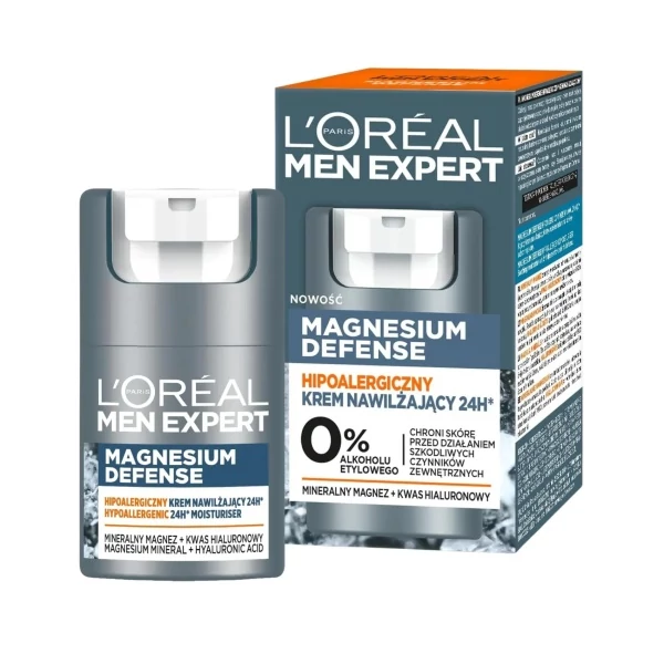 Увлажняющий гипоаллергенный крем L'Oréal Men Expert Magnesium Defense 50 мл ЕС