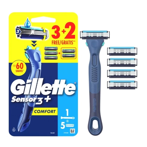 Бритва Gillette Sensor3 Comfort + 5 сменных лезвий ЕС
