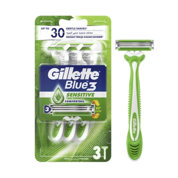 Станок для бритья Gillette Sensor3 Sensitive + 3 сменных кассет ЕС