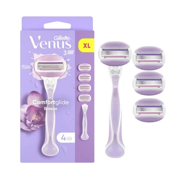 Бритва Gillette Venus Comfortglide Breeze + 4 сменные кассеты ЕС