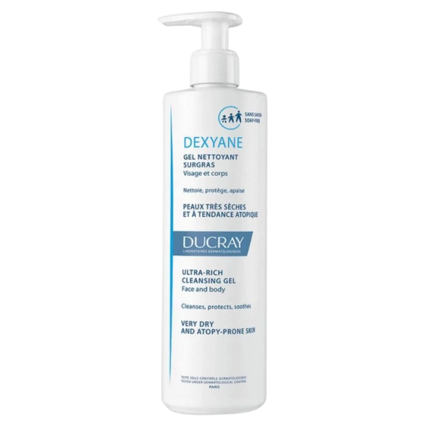 Гель Ducray Dexyane очищающий для очень сухой и атопичной кожи 400 мл ЕС