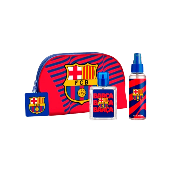 Мужской набор FC Barcelona Туалетная вода 50 мл + Спрей для тела 60 мл + Косметичка ЕС