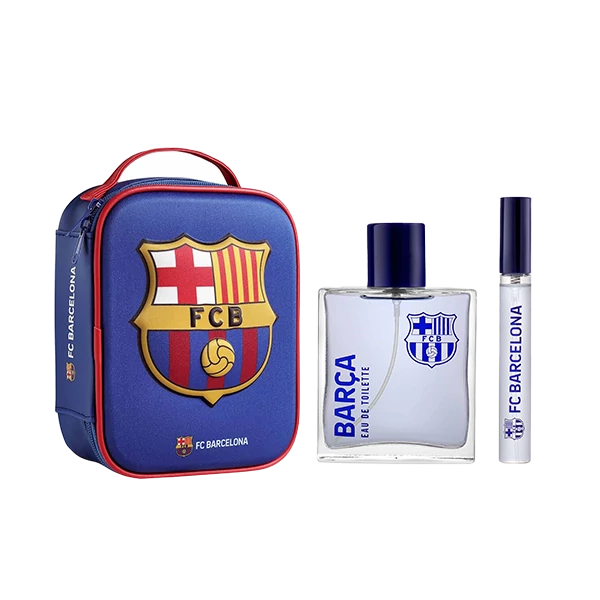Набор для мужчин Air Val FC Barcelona туалетная вода 100 мл и 10 мл с косметичкой ЕС