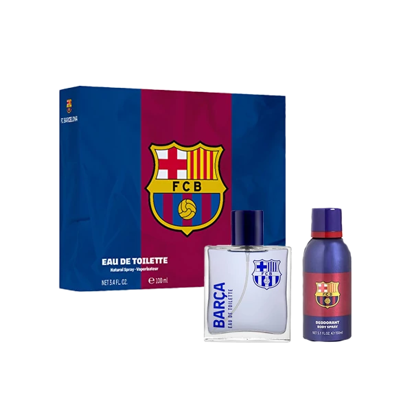 Набор для мужчин Air Val FC Barcelona: туалетная вода 100 мл + дезодорант 150 мл ЕС