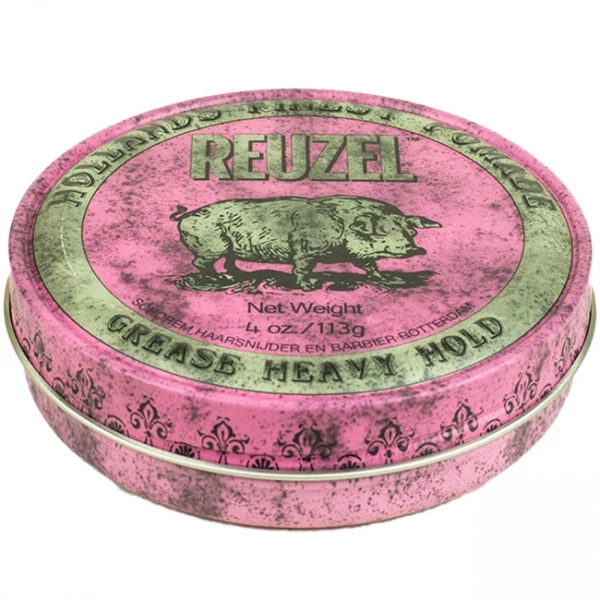 Помада для волос Reuzel Pink Pomade Grease Heavy Hold сильной фиксации 113 г ЕС