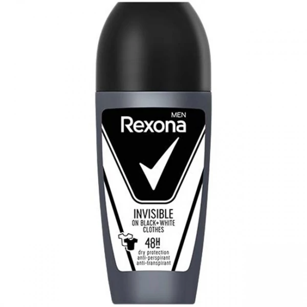 Антиперспирант шариковый Rexona Men 48h Invisible Black + White 50 мл ЕС